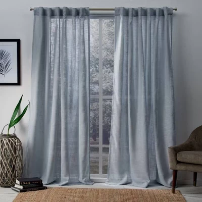 2 полупрозрачные шторы Bella Exclusive Home, синие