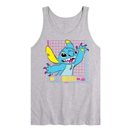 Мужская майка с графическим рисунком Lilo & Stitch athletic heather