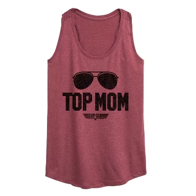 Женская майка Top Gun Top Mom, бордовая
