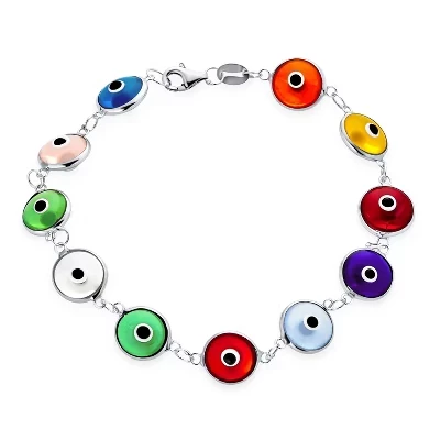 Браслет Bling Jewelry «Злой глаз», разноцветный