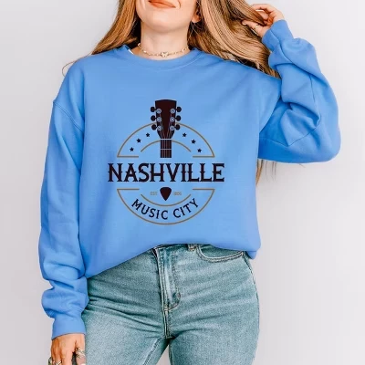 Толстовка с гитарой Nashville Music City Каролина