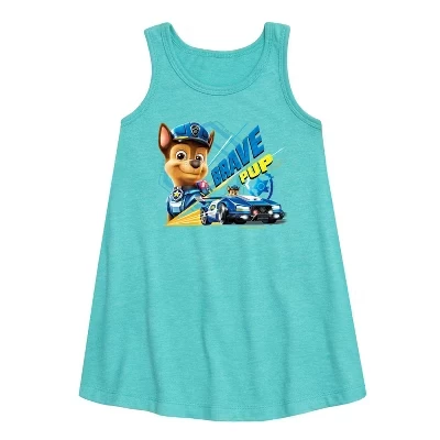 Платье Aline без рукавов с рисунком Храброго щенка для девочек - Paw Patrol - бирюзовое