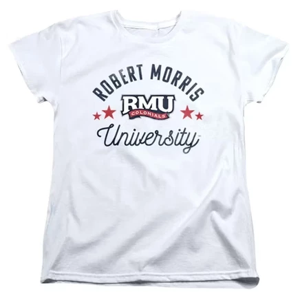 Женская футболка Robert Morris University Colonials белого цвета