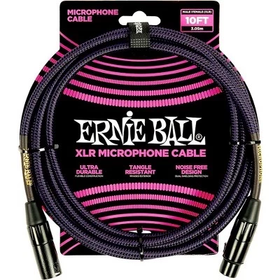 Микрофонный XLR кабель Ernie Ball оплетка 3,05 м