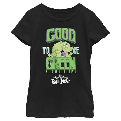 Футболка Girl's The Grim Adventures of Billy & Mandy Good to Be Green черного цвета