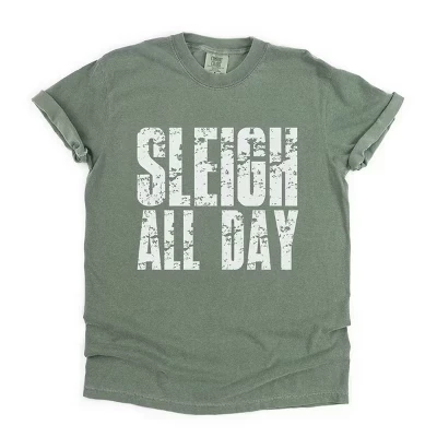 Sligh All Day Block Distressed - Женская одежда, окрашенная футболка с рисунком moss