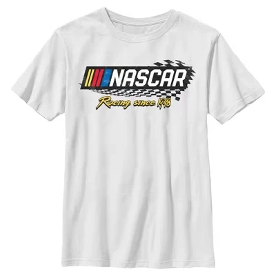 Мальчиковая футболка Nascar Racing Since 1948, белая
