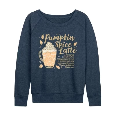 Женский свитшот Instant Message Pumpkin Spice Latte, индиго