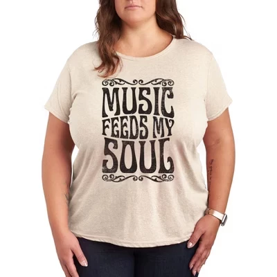 Женская футболка Instant Message Music Feeds Soul, берёзовая