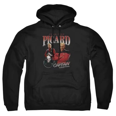 Мужская толстовка с капюшоном The Next Generation Picard Bootleg черного цвета