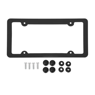 Рамка для номера Unique Bargains алюминиевая 31×16 см, черная