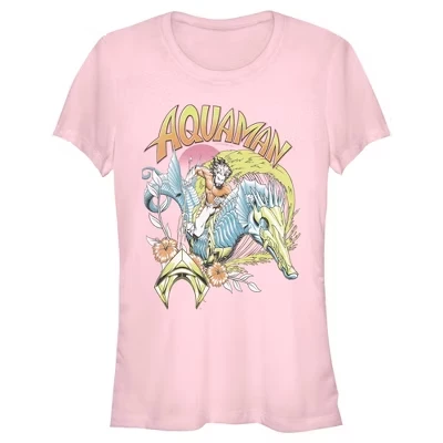 Женская футболка Juniors Womens and the Lost Kingdom с ретро-постером в пастельных тонах розового цвета