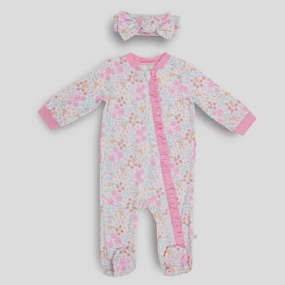 Детская гендерно нейтральная одежда в горошек для новорожденных Cute Layette Jogger Sets розового цвета