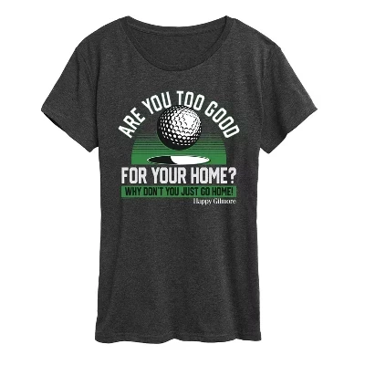 Женская футболка Go Home с коротким рукавом и графическим рисунком heather charcoal