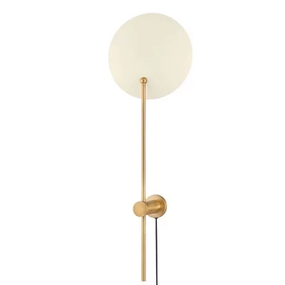 Портативное настенное бра Leif - 1 Light -31,25 дюйма в высоту и 10,25 дюйма в ширину -Латунь с патиной/Мягкое песочное золотое покрытие