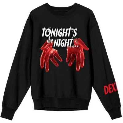 Женская черная толстовка с круглым вырезом Tonight's The Night черный