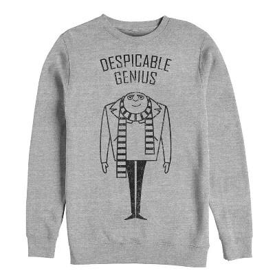 Мужская толстовка Despicable Me Evil Genius, серый меланж