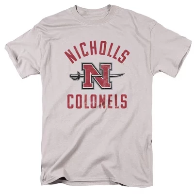 Мужская футболка NCAA Nicholls Colonels, серебристая