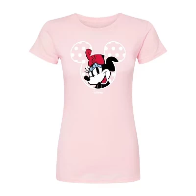 Женская приталенная футболка Disney «Minnie Ears», розовая