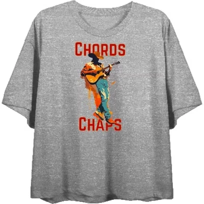 Женский укороченный топ Bioworld «Chords & Chaps», серый