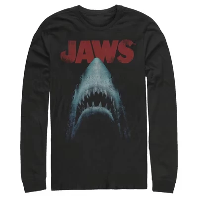 Мужской лонгслив Jaws, классический постер, черный