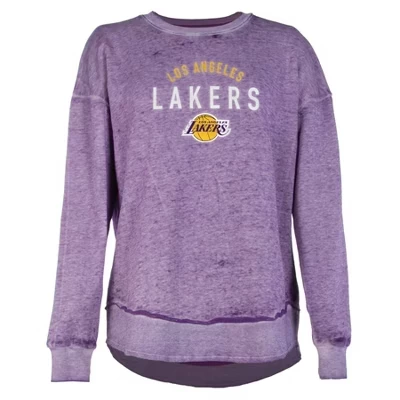 Женская флисовая толстовка Los Angeles Lakers с круглым вырезом горловины