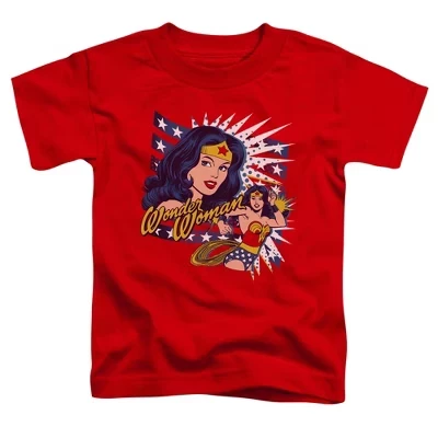 Футболка DCO Pop Art Wonder для маленьких мальчиков, красная