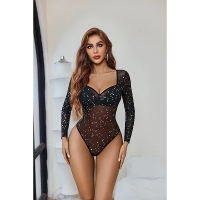 Женское боди Avildlove сетчатое леопард, kt61