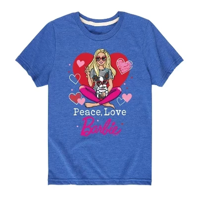 Футболка для мальчиков Barbie «Мир и любовь», синяя