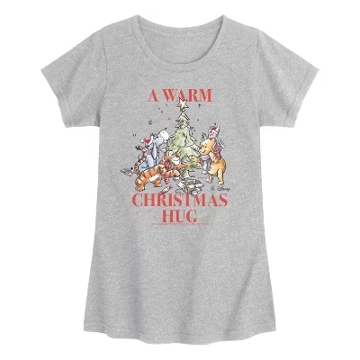 Детская футболка Winnie the Pooh Christmas Crew, серо-меланжевая