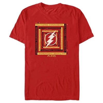 Мужская футболка The Flash Multiverse Chronobowl, красная