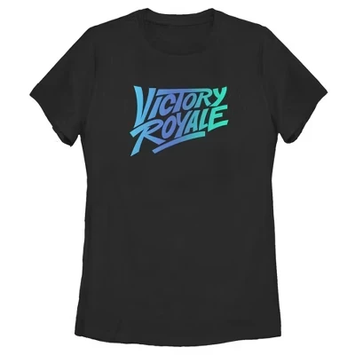 Женская футболка с градиентным логотипом Victory Royale, черная