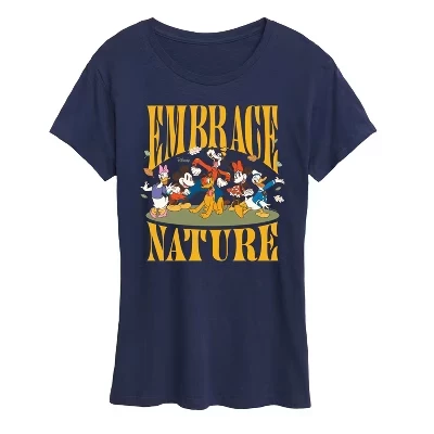 Женская футболка с коротким рукавом Embrace Nature с рисунком синего цвета