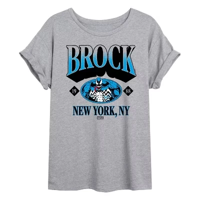 Women's -  - Venom Eddie Brock Oversized Graphic T-Shirt gray