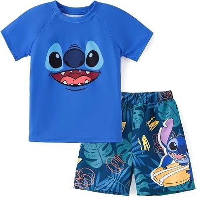Летние тропические комплекты купальников Disney Kids для мальчиков синего цвета