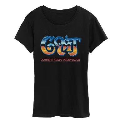 Women's -  - Retro Logo Short Sleeve Graphic T-Shirt black
