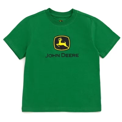 Детская футболка John Deere с логотипом, зеленая