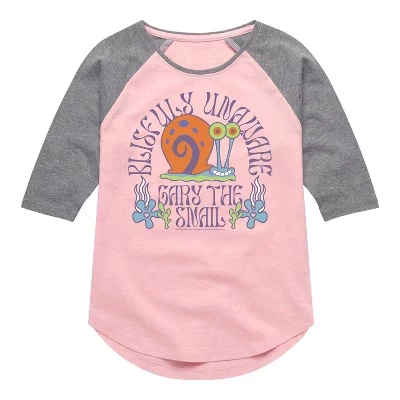 Футболка Gary Blessfully Unaware Shirt Tail Raglan с графическим рисунком розового цвета