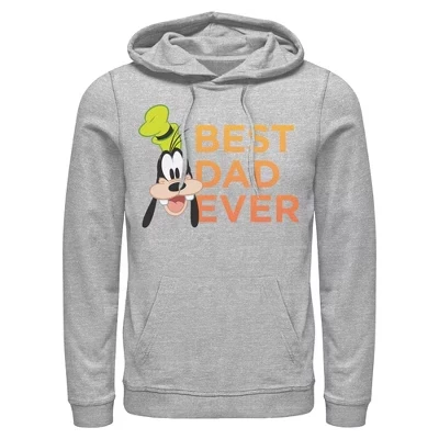Мужское худи Mickey Mouse, лучший папа, серый меланж