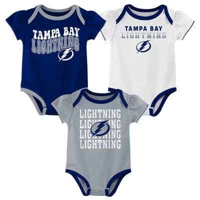 Разноцветные боди Tampa Bay Lightning для маленьких девочек 3pk