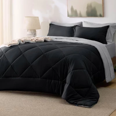Постельный комплект Bedsure, 7 предметов, черный