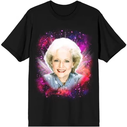 Мужская черная футболка с графическим принтом Golden Girls Space Galaxy Rose