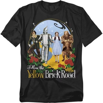 Мужская футболка The Wizard Of Oz Yellow Brick Road, черная