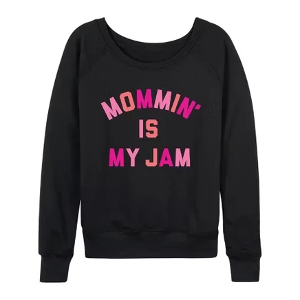 Женский лонгслив Instant Message «Мама — мой ритм», черный