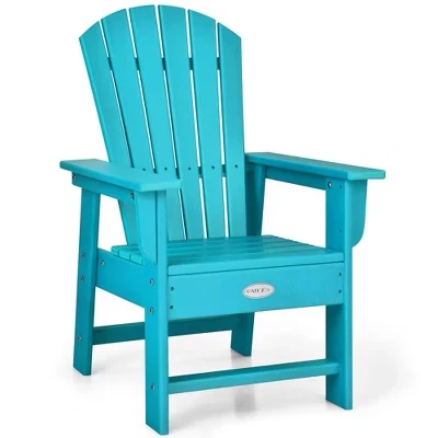 Patio Kids' Adirondack Chair Seat Weather Resistant for Ages 3-8 Yellow\Blue\Green\Grey\Red\Turquoise\White turquoise