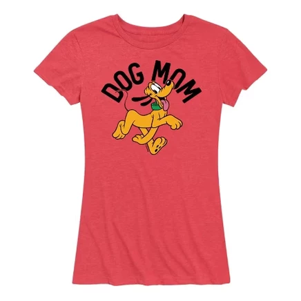 Женская футболка Disney Dog Mom Pluto, меланжево-красная