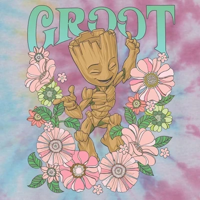 Футболка для мальчика Groot Flower Dance голубая/розовая/светло-желтая