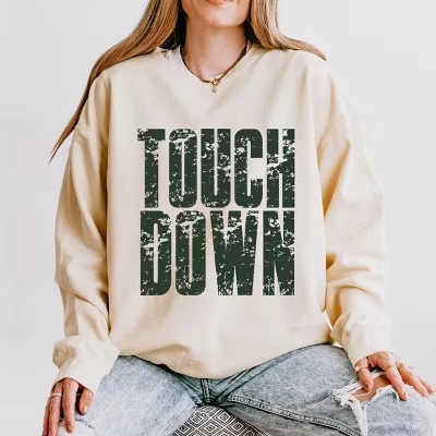 Touch Down Block Distressed - Женская легкая одежда, окрашенная толстовка