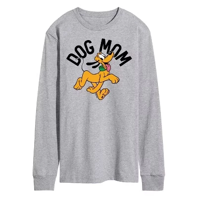 Мужской лонгслив Disney Dog Mom Pluto, серый меланж