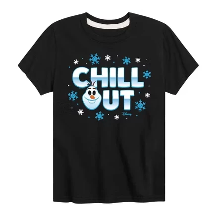Футболка для мальчиков Disney Olaf Chill Out, черная